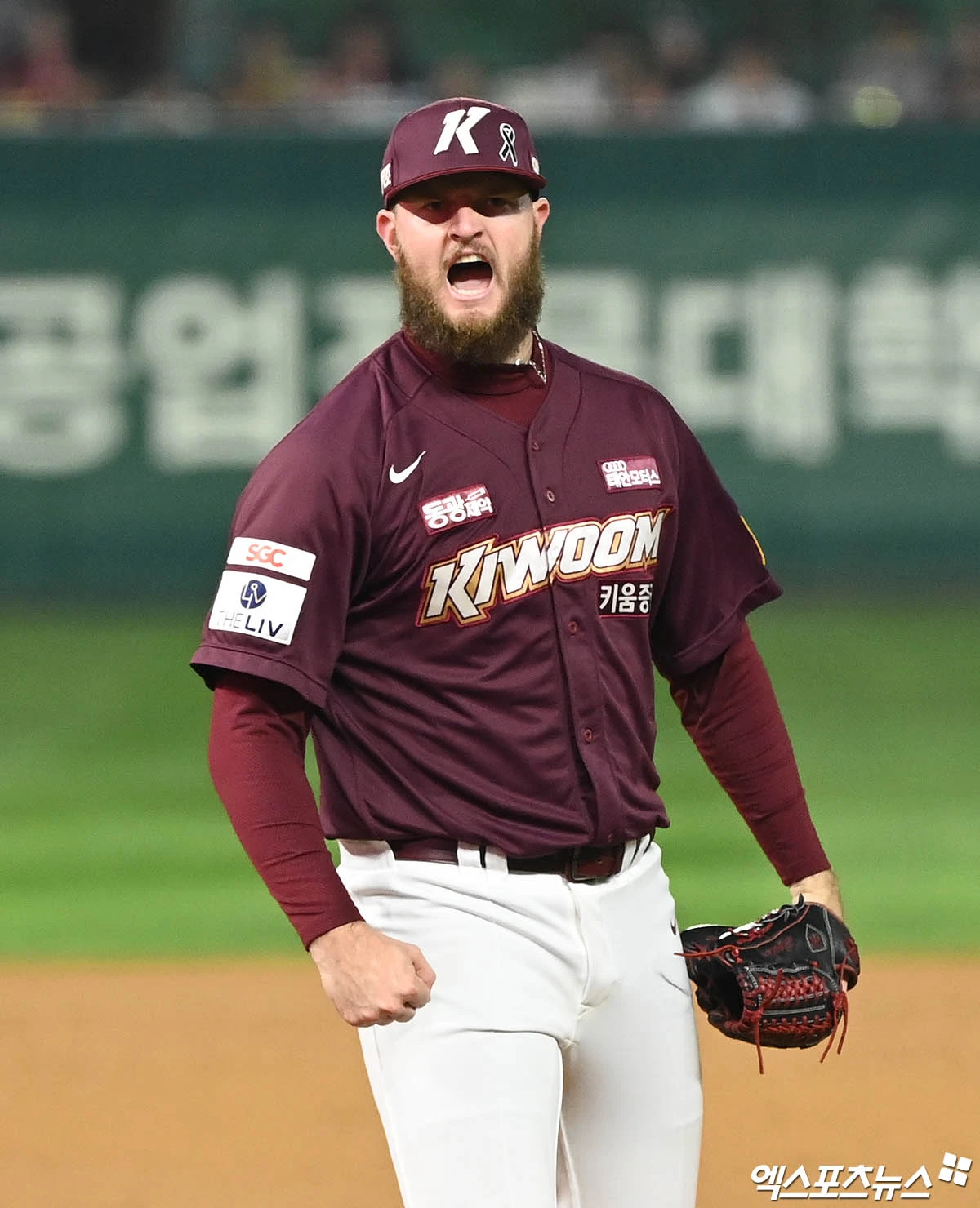 2022시즌 KBO리그 키움 히어로즈에서 뛰었던 투수 타일러 애플러. 사진 엑스포츠뉴스 DB