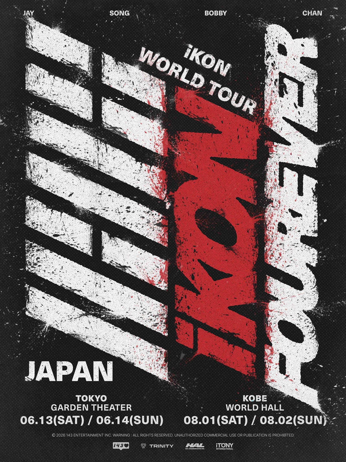'iKON FOUREVER TOUR IN JAPAN' poster