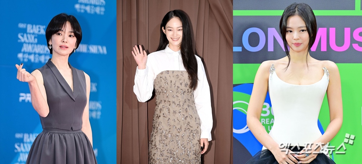 Song Hye-kyo (left) Shin Hyun-ji (center) Jennie (right) / Xportsnews