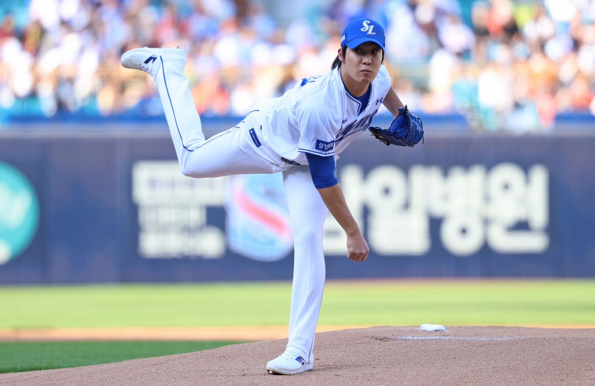삼성 라이온즈 토종 에이스 원태인이 1일 대구 삼성라이온즈파크에서 열린 2026 신한 SOL KBO리그 한화 이글스와의 팀 간 4차전에 선발등판, 5이닝 3실점을 기록했다. 사진 삼성 라이온즈