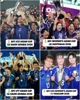 우승→우승→우승→우승→준우승→준우승→우승…日 축구, 2026년에 아시아 휩쓰네→7개 대회 결승행+우승 5회 자축한다