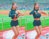 'E컵 치어리더' 김현영, 볼륨감 터진 캣걸 매력…야구장 시선 올킬