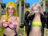 "걸그룹 노출 최고 수위"…에스파 닝닝·윈터, 브라톱 패션으로 시선 강탈