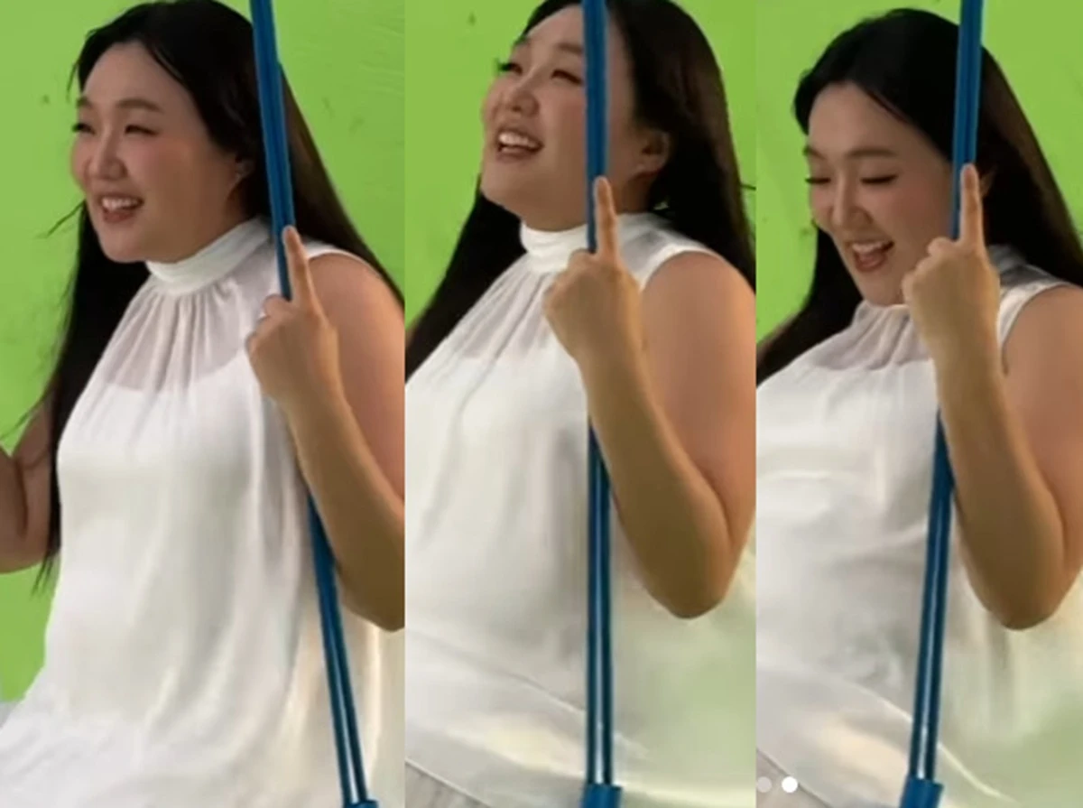 이수지가 공개한 촬영 현장.