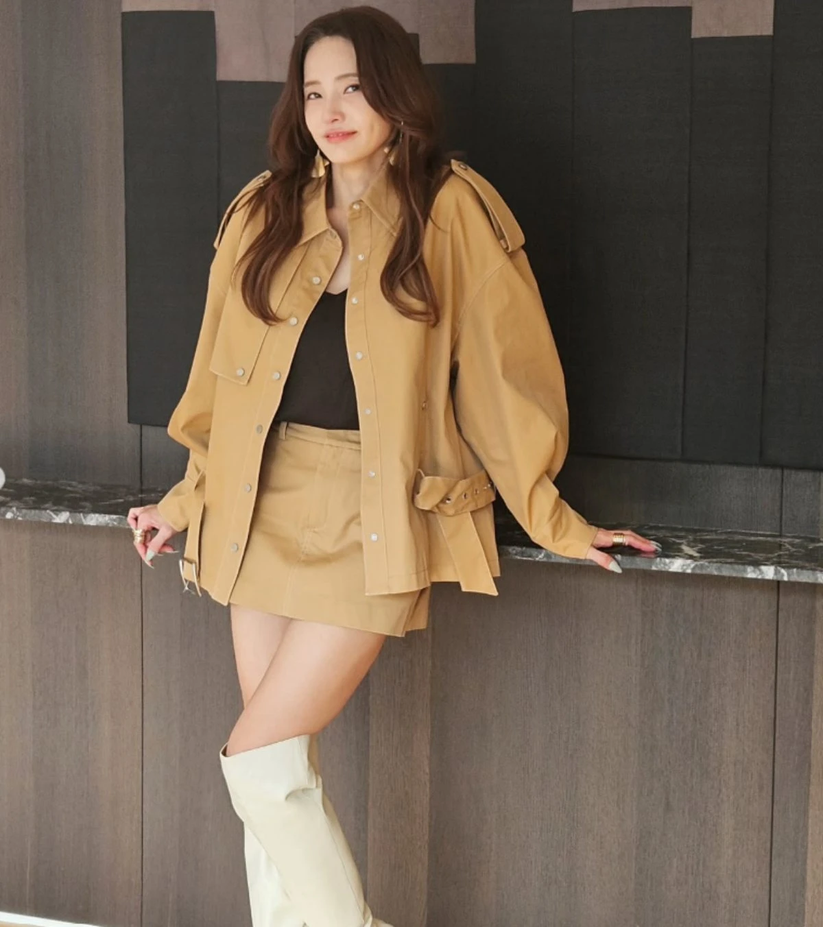 배우 한채영, 촬영 현장 공개