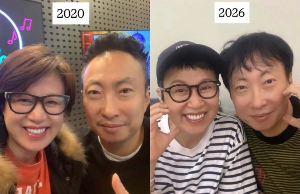 박미선이 공개한 박명수와의 셀카.