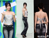'아찔한 스카프 패션' 아이들 민니, 한줌 허리에 탄탄한 등근육까지