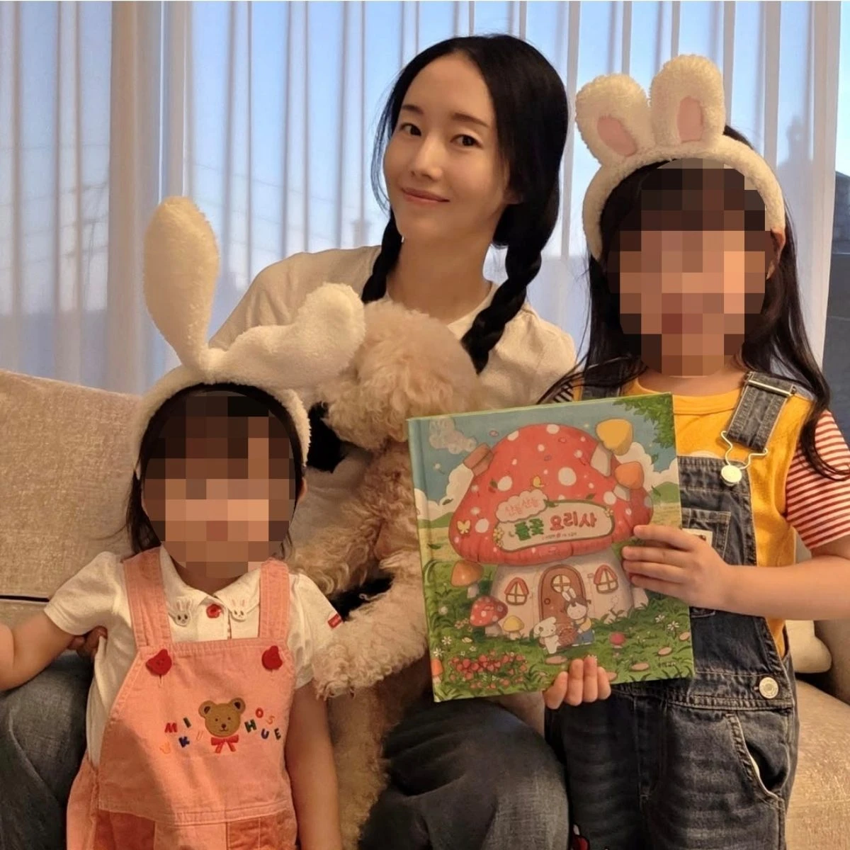 이정현, 두 딸과 인증샷