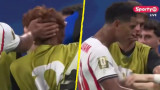 '세계가 놀랐다!' 英 에이스, 아르헨 선수 뒤통수 세게 때려 논란…"FIFA 조사 뒤 중징계 내려질 수도"