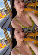 '이용대와 열애설' 윤채경, 글래머 비키니 인증샷 '화끈'