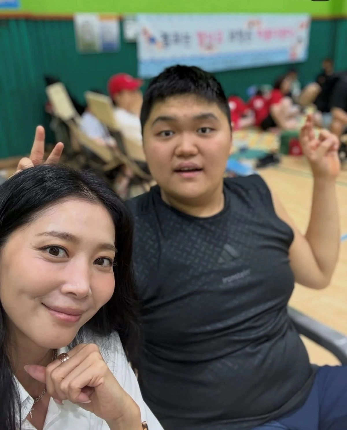 배우 오윤아와 아들