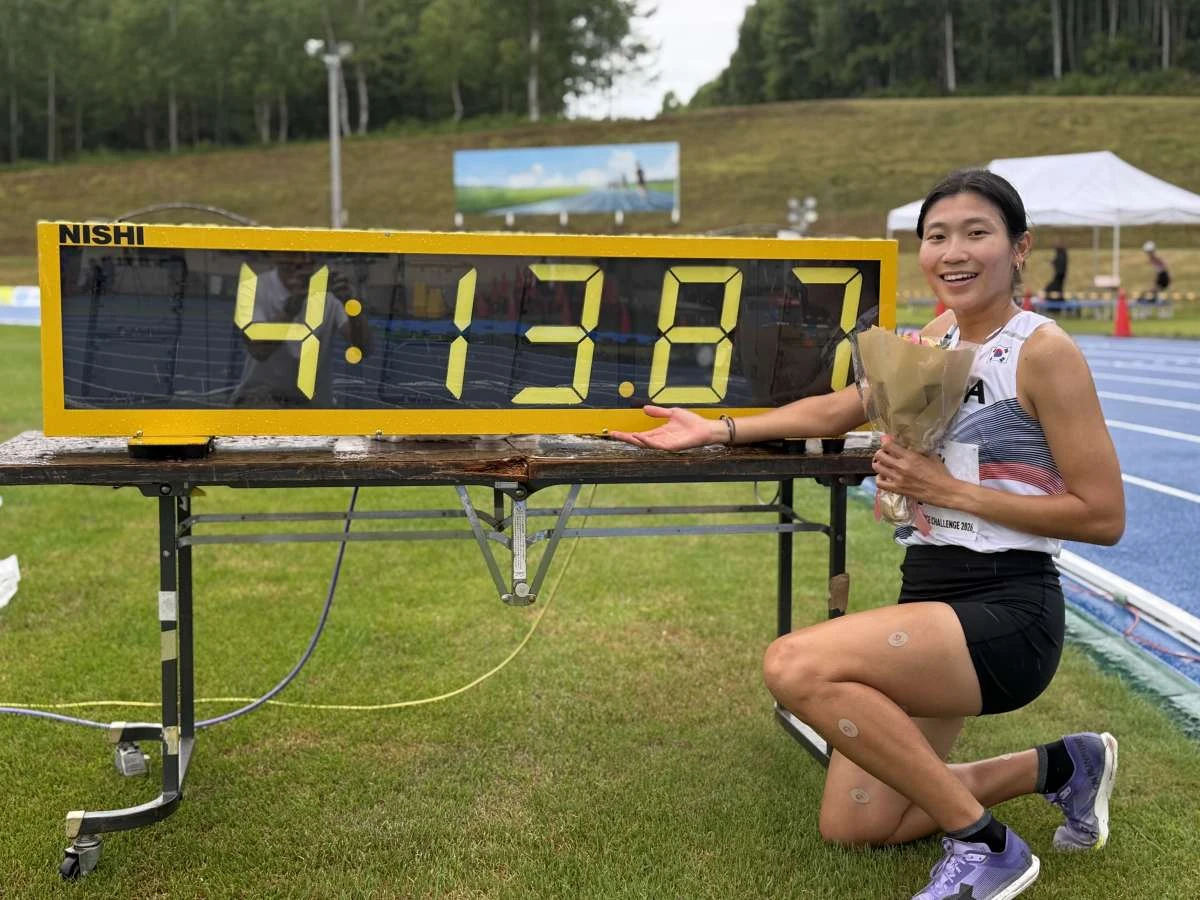 韓 육상 여자 1500m, 34년 만에 한국신기록 터졌다...박나연 日 대회서 4... - 뉴스 썸네일 이미지