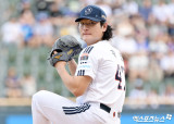 삼성 보스 데뷔+완전체 타선에도 4연승 좌절…두산, 7-0 완승→곽빈 113구 QS 9승+양의지 3타점 [잠실:스코어]
