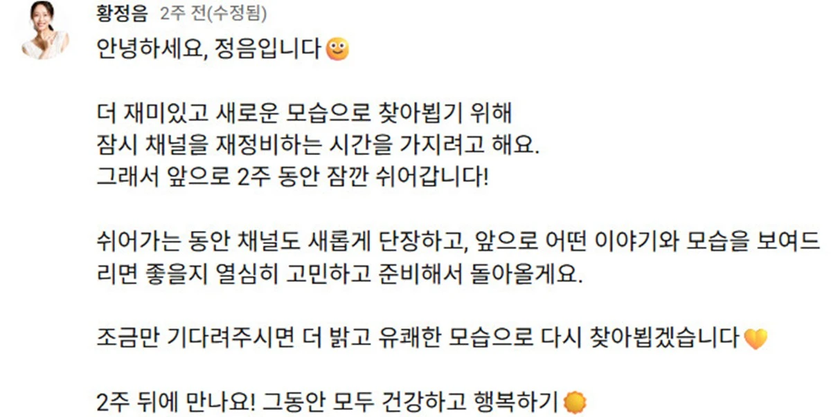 유튜브 '황정음' 캡쳐