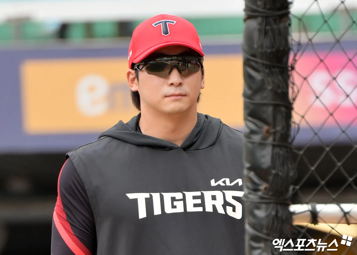 16일 오후 인천SSG랜더스필드에서 열리는 '2026 신한 SOL Bank KBO리그' KIA 타이거즈와 SSG 랜더스의 경기, KIA 나성범이 훈련에 임하고 있다. 엑스포츠뉴스 DB