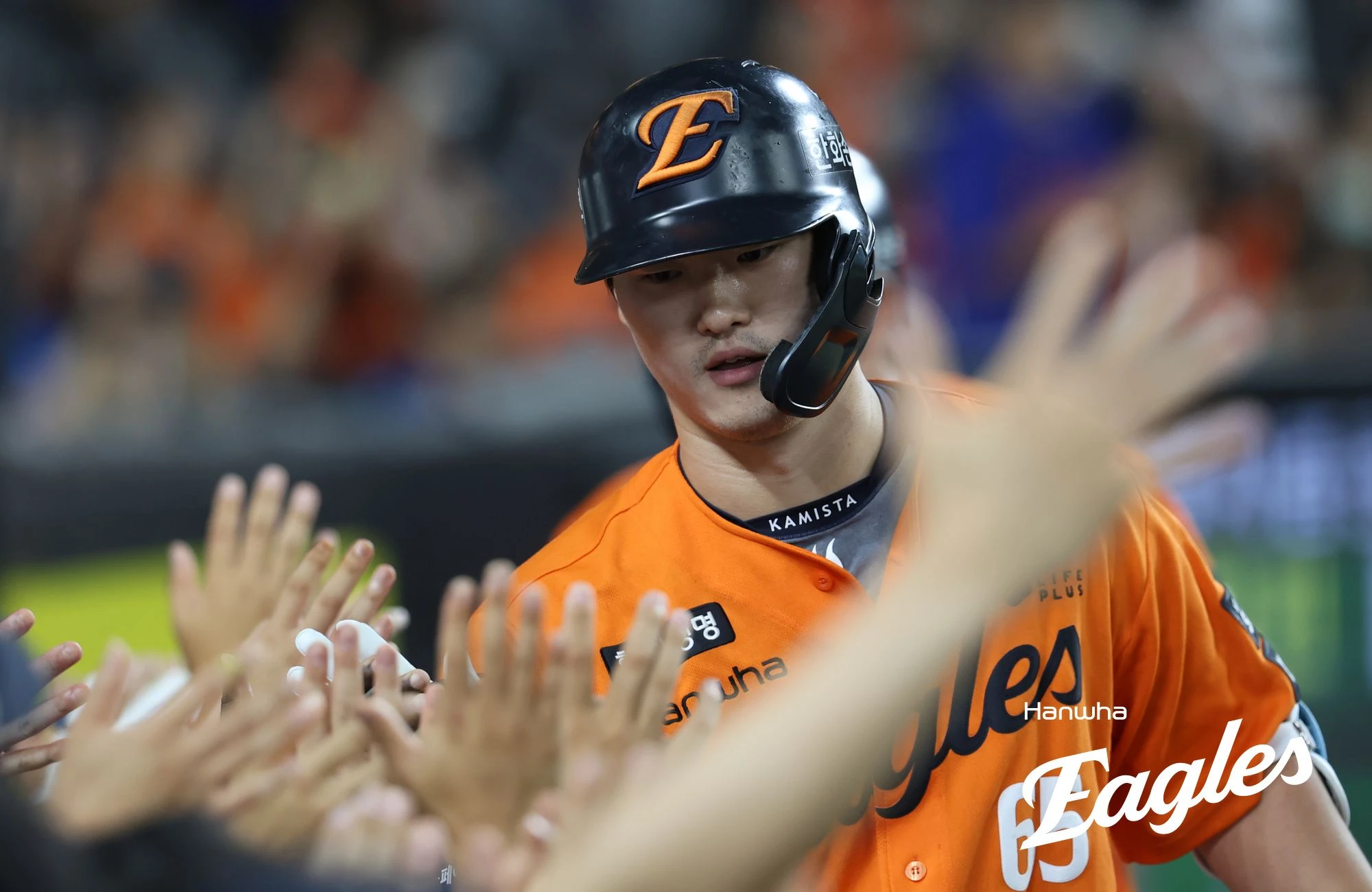 한화 이글스 우타 외야 유망주 유민이 29일 대전 한화생명 볼파크에서 열린 2026 신한 SOL KBO리그 NC 다이노스와의 팀 간 11차전에 9회말 대타로 출전, 프로 데뷔 첫 홈런을 기록했다. 사진 한화 이글스