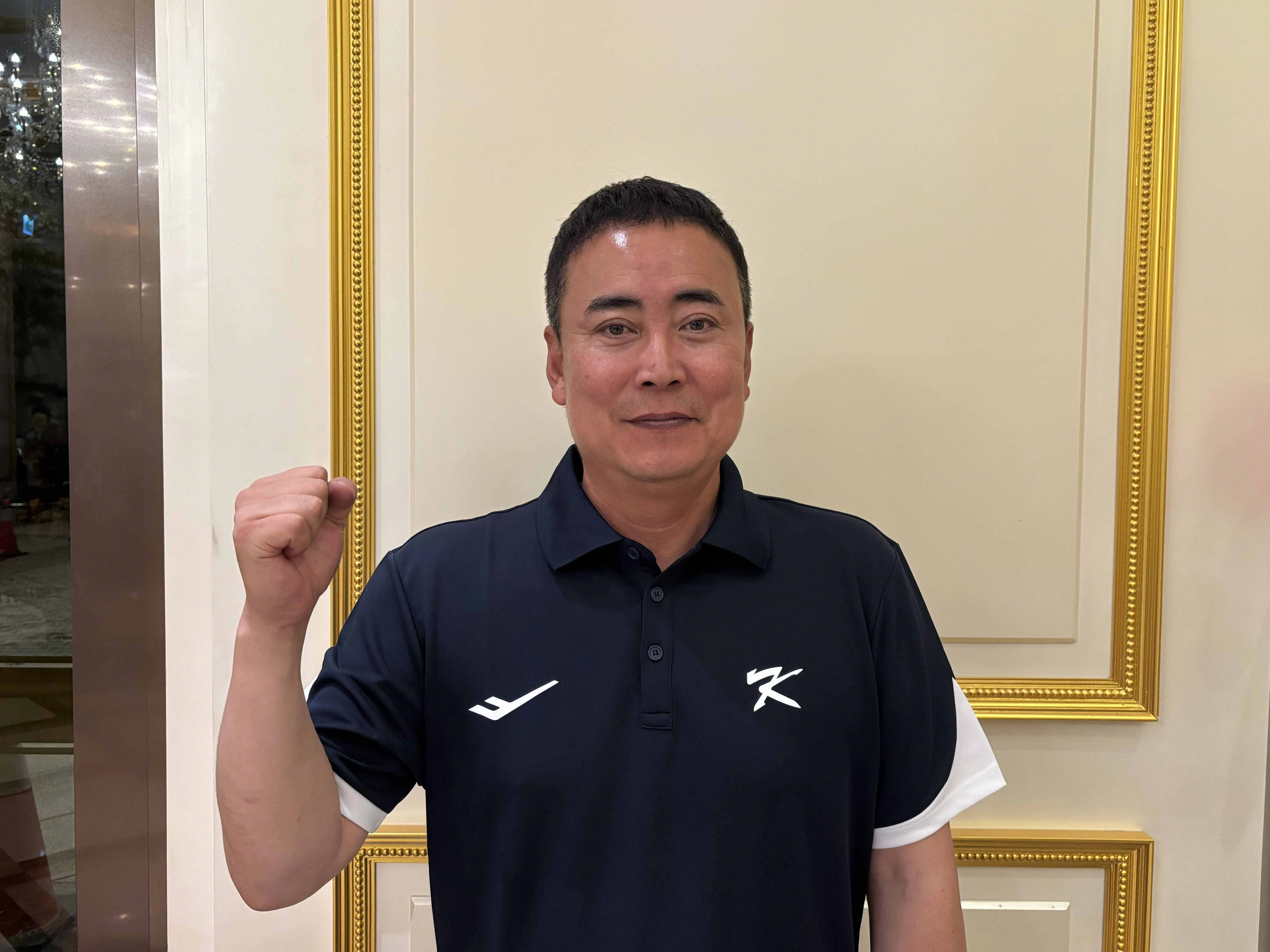 정윤진 18세 이하(U-18) 야구 대표팀 감독이 대만 타이베이에 위치한 대표팀 숙소에서 인터뷰하고 있다.