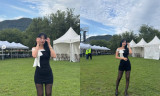 '41세' 홍진영, 몸매 여전…오프숄더 미니 착붙, 볼륨감·각선미 눈길 [★해시태그]