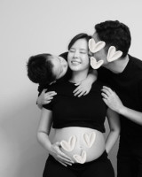'교수♥' 구재이 마지막 만삭…둘째 딸 출산 앞두고 '가족 화보' [★해시태그]