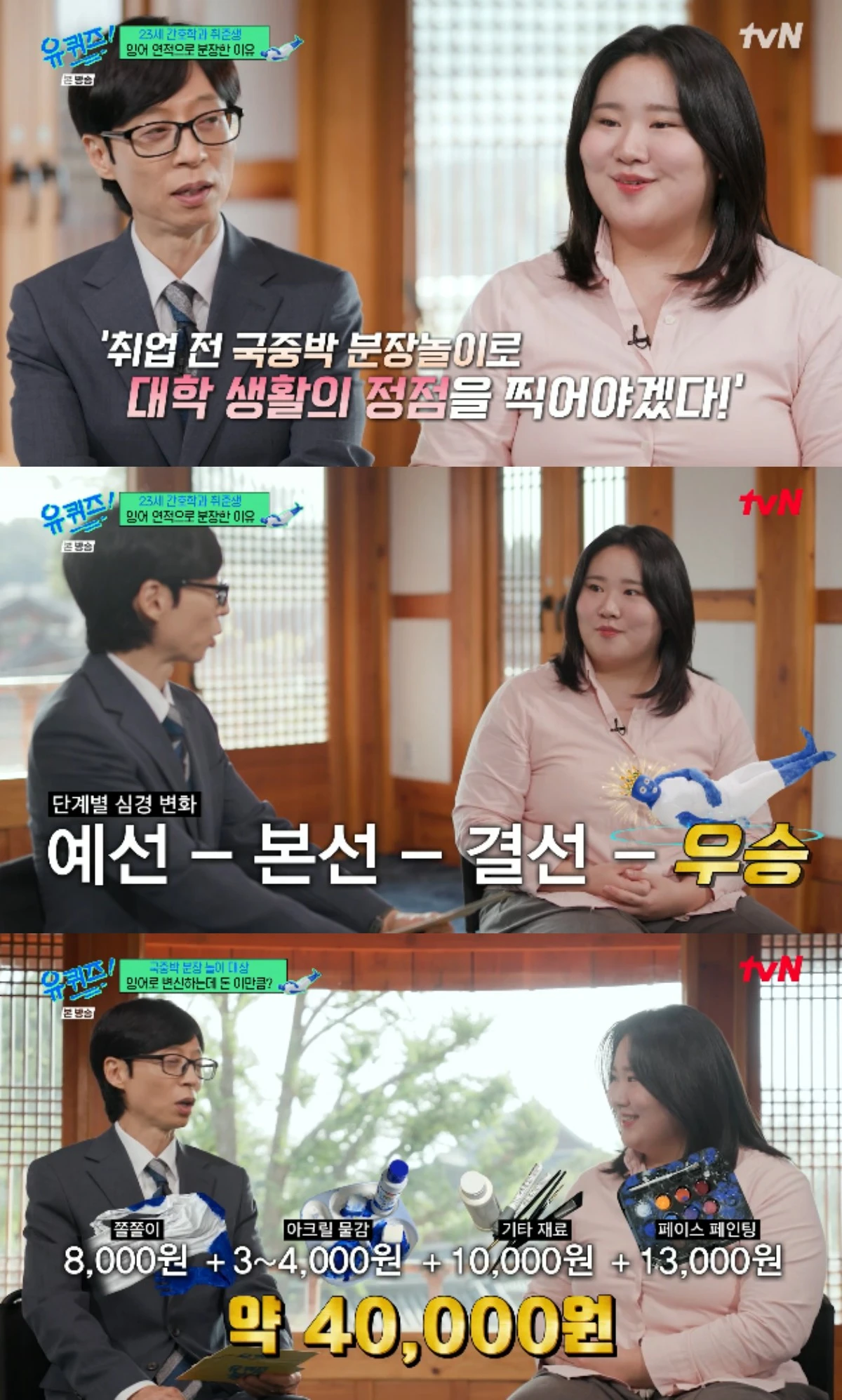 tvN 예능 프로그램 '유 퀴즈 온 더 블럭'에 출연한 '국중박 분장놀이' 대상 전은슬