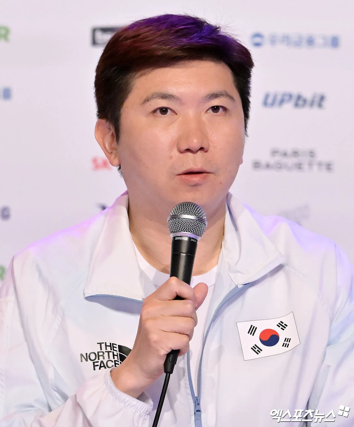 유승민 대한체육회장이 4일 일본 나고야의 코리아 하우스에서 열린 2026 아이치·나고야 아시안게임 결산 기자회견에서 발언하고 있다. 사진 김한준 기자