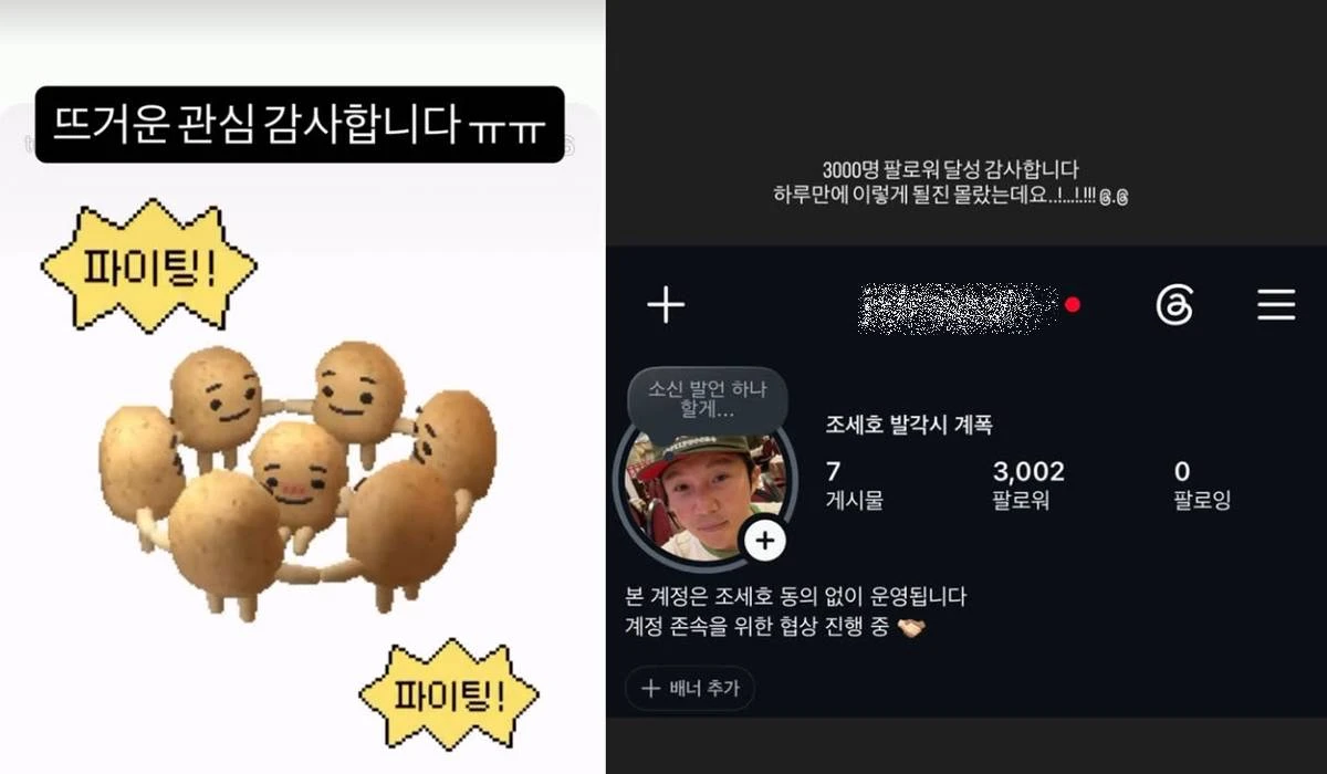 조세호 아내 계정