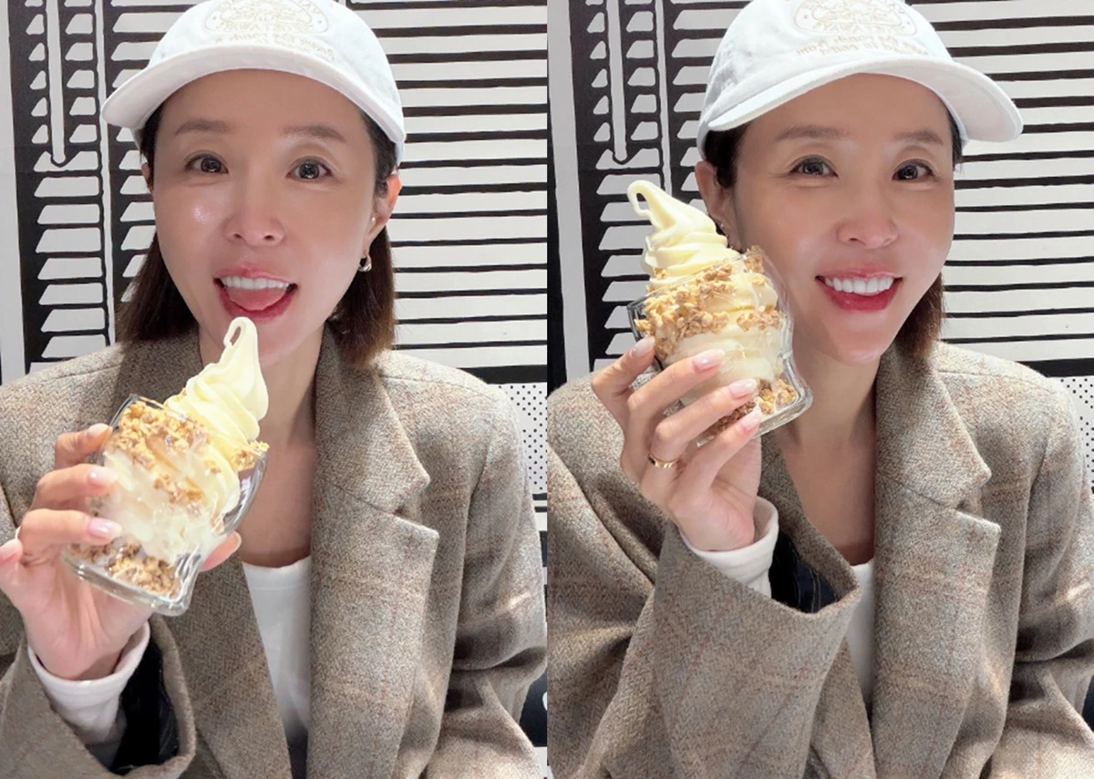 신지, 목 감기로 고생 중에도 아이스크림에 대한 아쉬움 표현